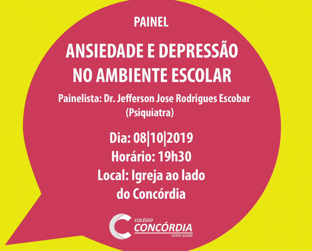 Concórdia promove painel sobre Ansiedade e Depressão no ambiente